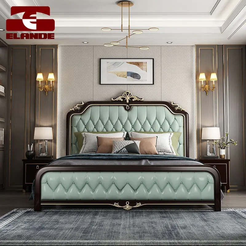 Letto matrimoniale americano semplice struttura in legno massello letto king luxury princess storage bed camera da letto mobili personalizzati