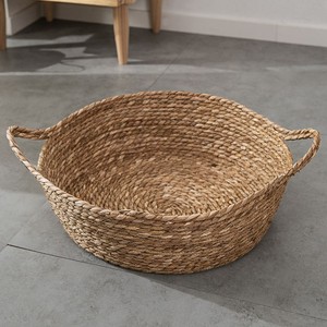 El yapımı doğal Rattan kedi yatak yavru soğutma ve güzel beşik için çıkarılabilir yastık ve baskılı desen - Product Image 2