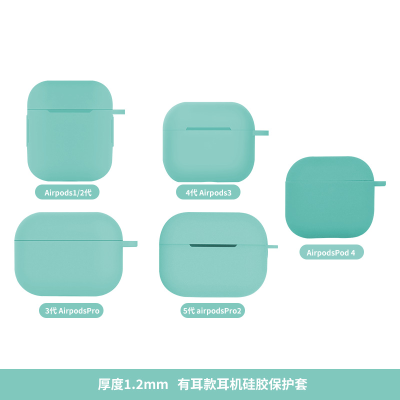 Verde menta con ganchos para las orejas de 1,2 mm.