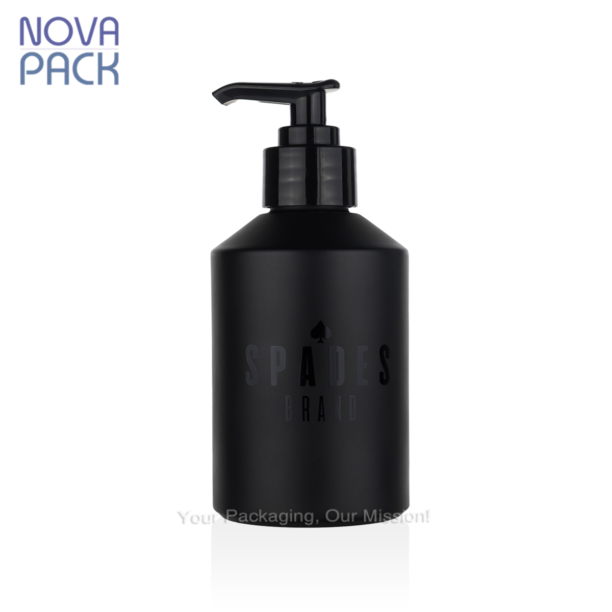 Flacon noir mat + pompe noire