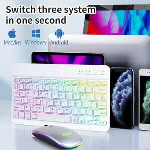 Wireless BT Rechargeable Mini Slim USB 3.0 <strong>Keyboard</strong> <strong>Mouse</strong> Combo Optical Operation New Desktop <strong>Computer</strong> Set for PC Laptop MacBook - Product Image 4
