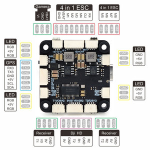 Quadcopter balap 4 in 1, dapat disesuaikan pengontrol kecepatan elektronik (ESC) untuk Robot mobil elektronik FPV Drone - Product Image 2