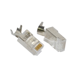 Shenzhen produttore Cat7 RJ45 Ethernet 8 p8c scudo connettore applicazione di rete con materiale alloggiamento PC - Product Image 1