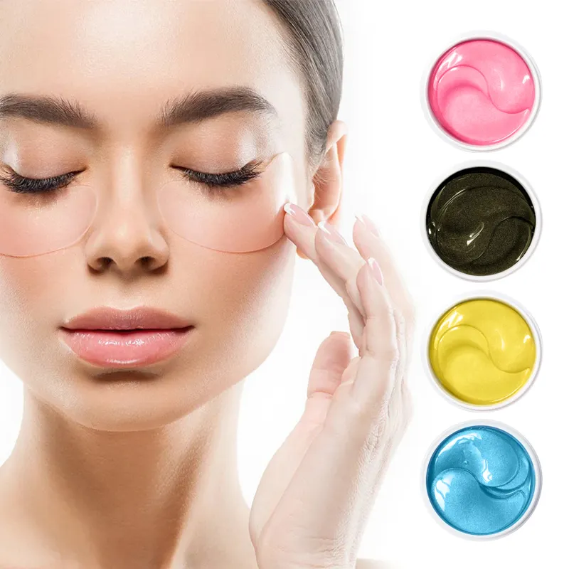 Custom Anti-Rimpel Hydrogel Ooggel Masker 24K Goud Hydraterende Collageen Onder Oogpleister Voor Donkere Kringen