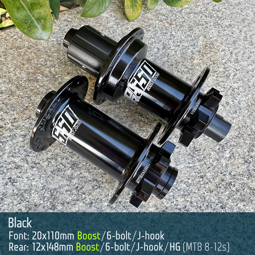 Noir F20x110 Boost+R12x148 Boost/HG-32 trous/6 boulons/J-Bend