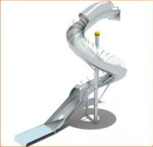Scivolo a spirale traslucido diametro 80 cm