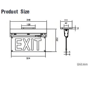 Großhandel anpassbare LED-Notausgang schild Licht montierte Treppe LED-Zeichen OEM-Typ - Product Image 6
