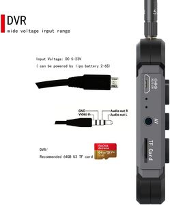 Monitor FPV de 4,3 pulgadas, 5,8G, 40CH, 16:9 NTSC/PAL, batería integrada de 1200mAh, entrada de 5-23V, función DVR de baja latencia, accesorios para Drones - Product Image 3
