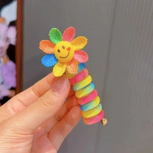 Nuevo estilo lindo lazo de pelo de dibujos animados para niños atado con cola de caballo teléfono alambre lazo de pelo cuerda de cabeza de alta elasticidad para niñas - Product Image 6
