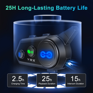 Y8X shenzhen fabrika doğrudan satış interkom kask için 8 kişi büyük pil ile uzun bekleme motosiklet interkom kulaklık - Product Image 6
