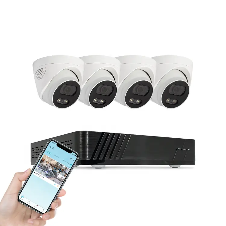 Cámara CCTV de seguridad para el hogar, sistema PoE de 1080P, 4 canales, fácil instalación, precio, Kit Nvr