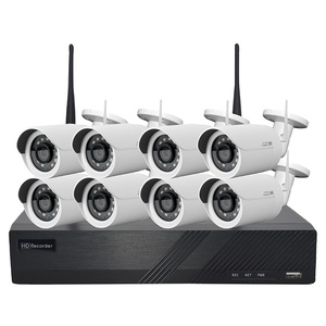 8ch h.265 wifi安全摄像头套件家庭安全摄像头ip无线摄像头p2p移动查看eseecloud app - Product Image 1