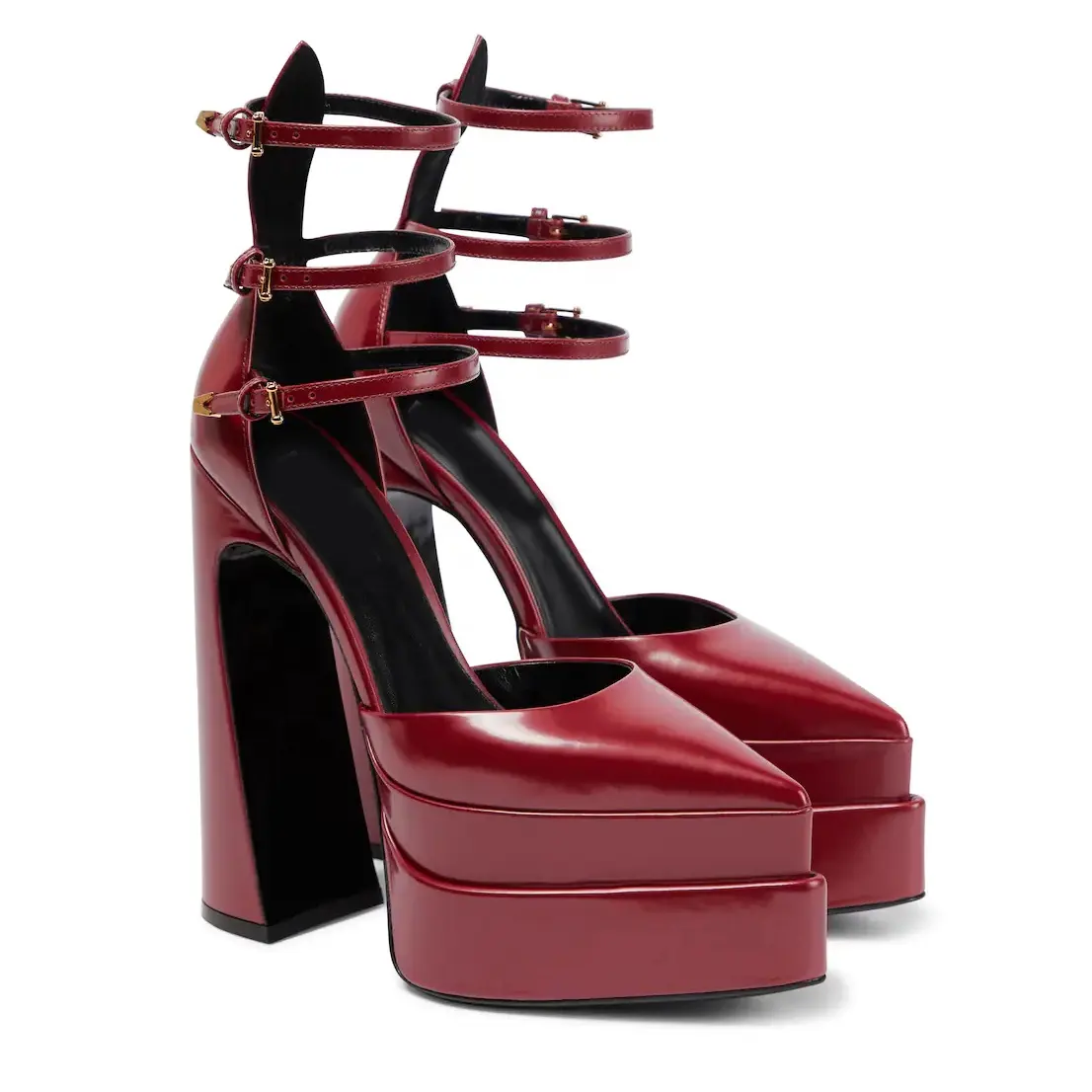 Zapatos de baile para mujer, calzado de plataforma de doble capa con correa de hebilla, diseño lujoso nuevo, 2022