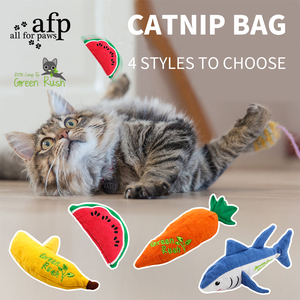 Juguete para morder para gato, hierba gatera, resistente a las mordeduras, zanahoria, plátano, sandía, para dentición - Product Image 6