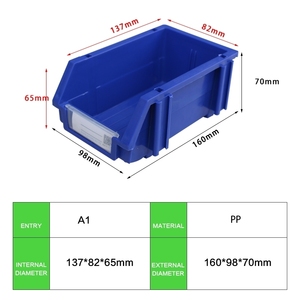 Stackable PP Material Plastic Crate 400x300x220mm Berry Turnover HDPE Solid Box with Basket Design for Storage - Product Image 2