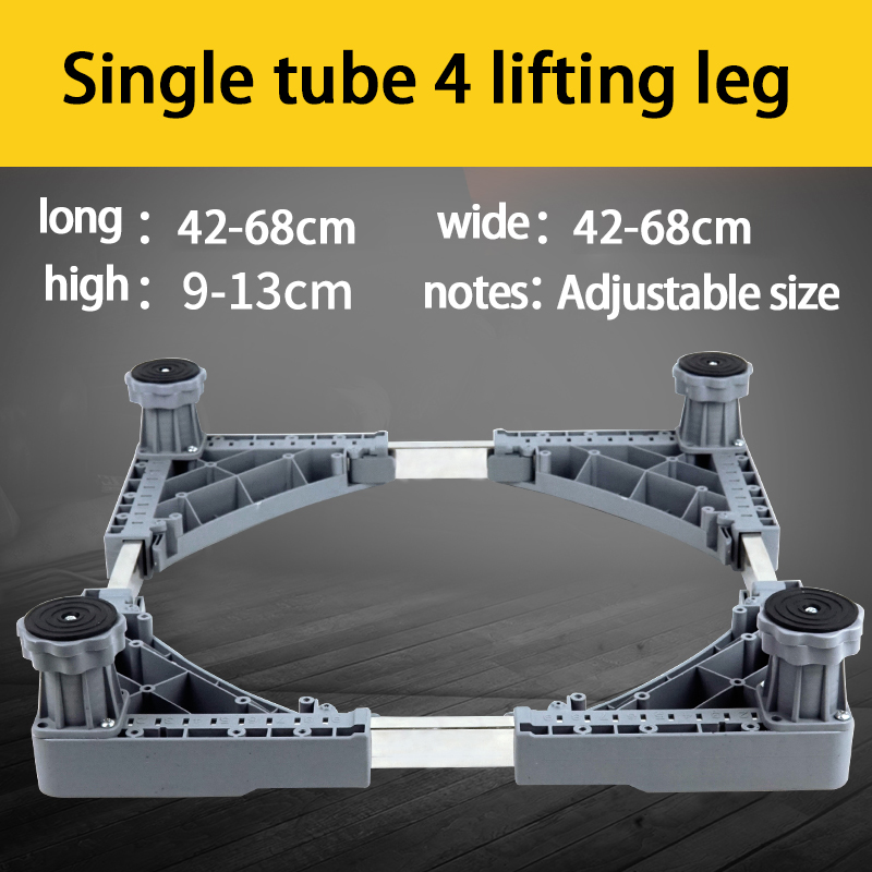 Gris, tube unique, 4 pieds réglables.