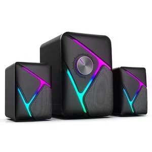 Sistema de audio para computadora de escritorio D26 2,1 Subwoofer inalámbrico 3 en 1 AUX portátil Altavoz con cable USB Altavoz Bluetooth para juegos RGB - Product Image 4