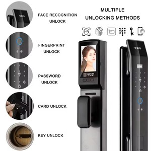 Hot Selling Tuya Security Smart Locks Automatic 3D Face Recognition WiFi <strong>Network</strong> <strong>Connected</strong> Smart Biometric Door Lock - Product Image 3