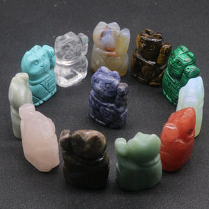 Şanslı nimet hediye için şanslı kristal Neko taş servet kedi zanaat - Product Image 2