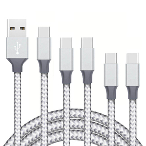 High Speed Transfer Nylon Braided USB Charging Data Cable for Cell Phone C Type Connector Fast Charging - Product Image 2