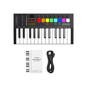 Легкий USB 5 В/1А дисплей Type-C с 25-клавишным контроллером клавиатуры MIDI электронный аудио Интеллектуальный Strike Pad клавиатура
