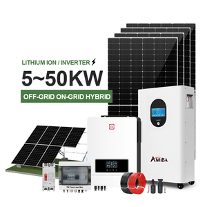Tất cả trong một 5KW 20kW 30Kw 50kw hệ thống năng lượng mặt trời tấm pin mặt trời Pin Lithium Ion tấm pin mặt trời với pin và biến tần - Product Image 1