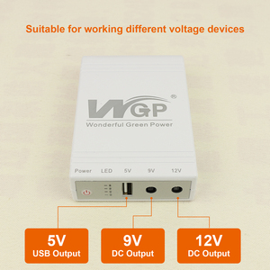 WGP Mini Dc Ups for IP Camera Battery Backup Power Bank 12V 9V 5V <strong>Output</strong> Mini UPS for WiFi Router <strong>Modem</strong> - Product Image 2