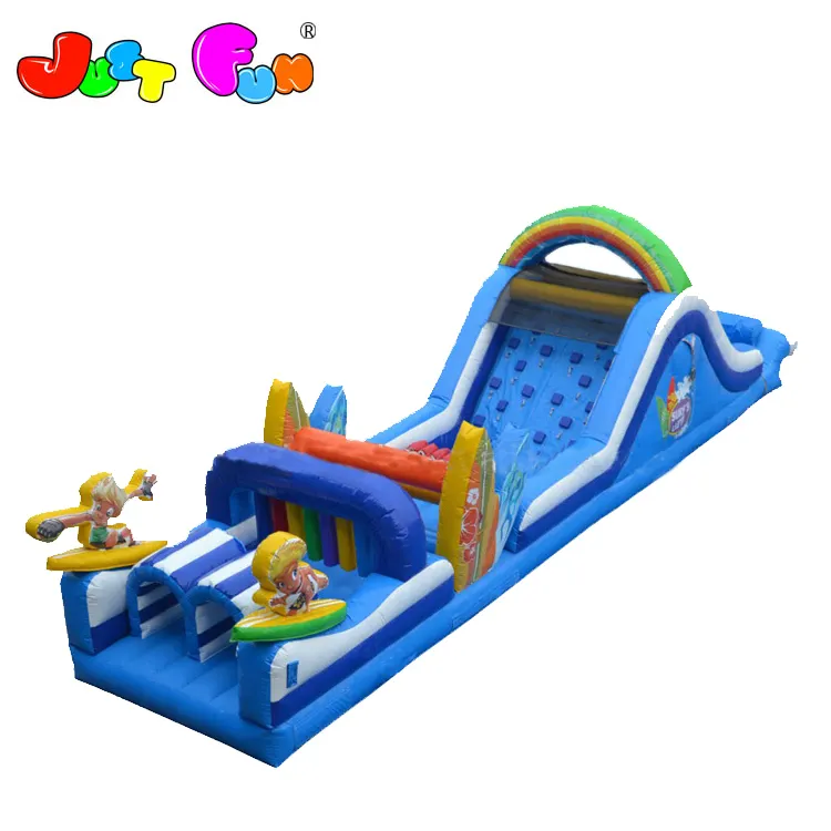 surfing giant inflatable obstacle course with slide and climbing games for sale