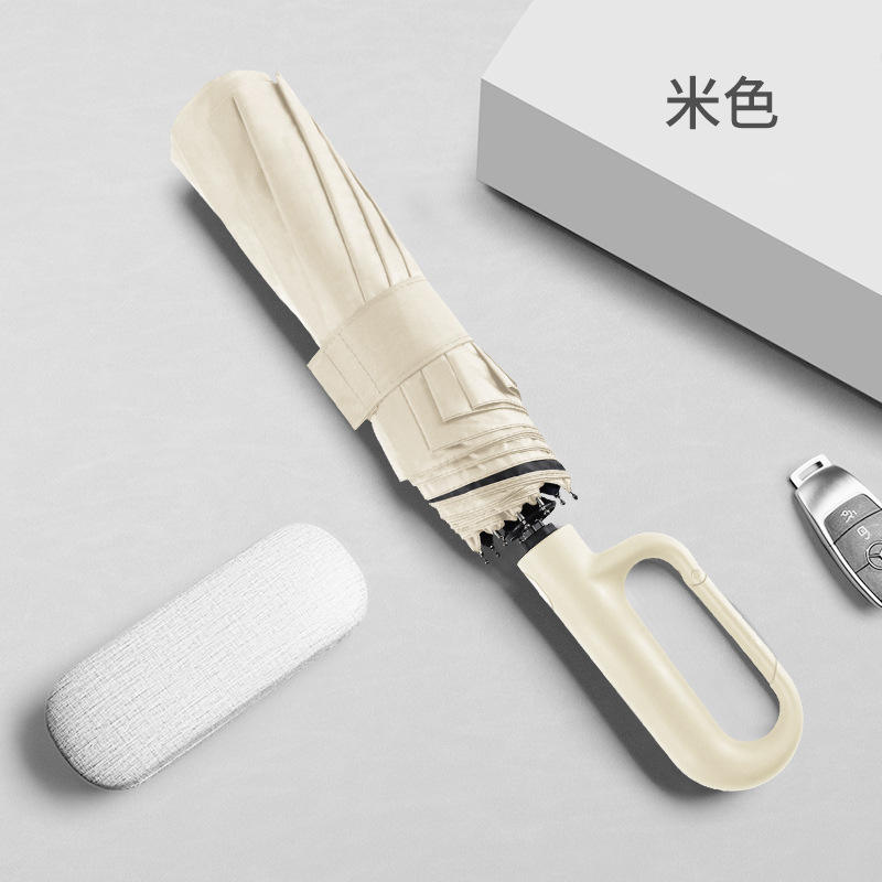 Parapluie boucle anneau-beige