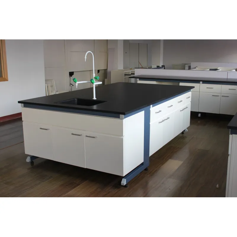 Mesas de laboratorio de nuevo diseño, banco para mesa de laboratorio químico con encimera de resina epoxi