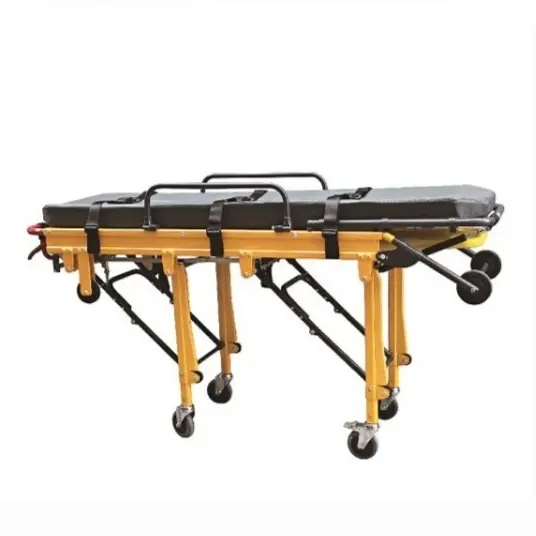 MT-A2-3 Foldable Ambulance Stretcher with Spine Board Stretcher with Wheels