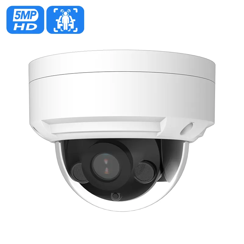 H.265 Plug & Play Poe video vigilancia IP cámara domo de largo alcance 5mp al aire libre IR visión nocturna CCTV cámara de seguridad