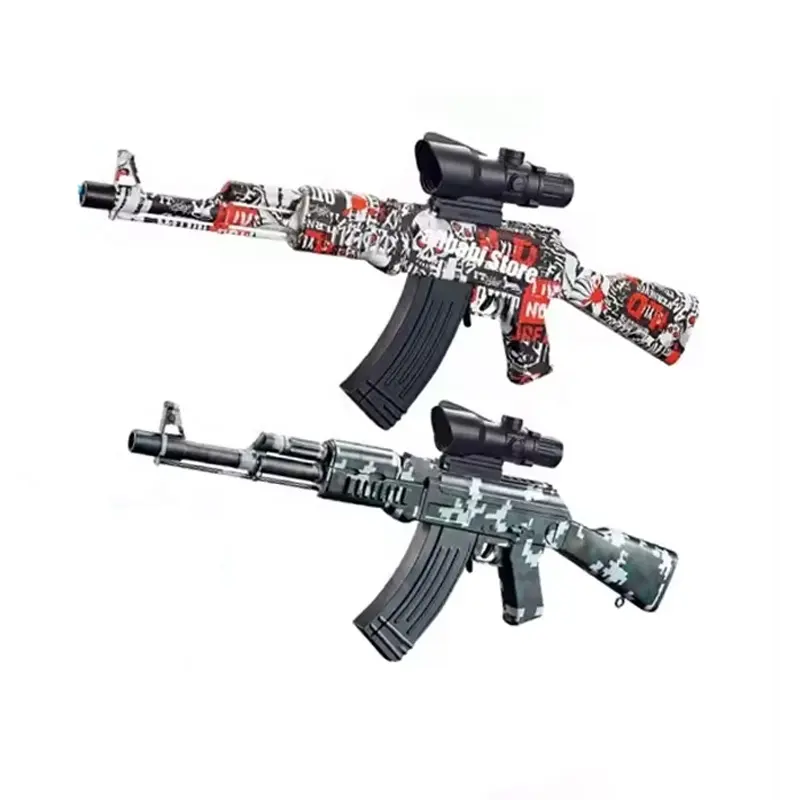 2024 yeni moda AK emniyet jel yumuşak kurşun Blaster oyuncak tabanca çocuklar plastik AK 47 sıçramak Blaster oyuncak tabanca