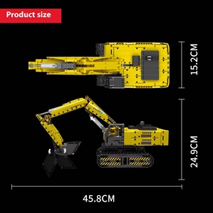 成形King15061-70エンジニアリングシリーズ1:8機械式掘削機プラスチック組み立てビルディングブロックおもちゃモデル子供用
