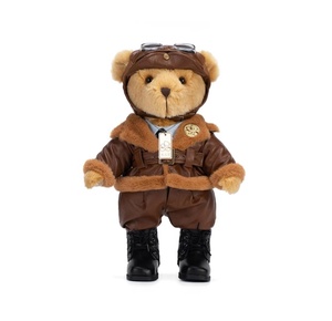 プロモーション用OEMぬいぐるみヒグマハンサムパイロットテディベア子供用ぬいぐるみぬいぐるみ