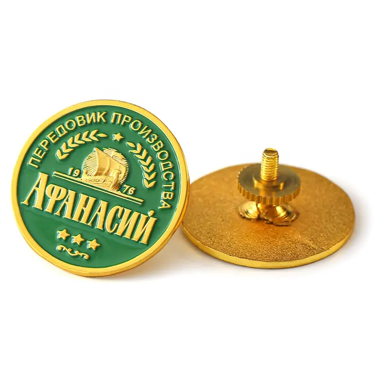 new design high quality gold color customized enamel metal souvenir alloy metal detective metal badge