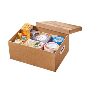 Caja de cartón corrugado de banquero con impresión de logotipo, almacenamiento de papel, caja marrón para documentos, se mueve con tapa y asas - Product Image 6