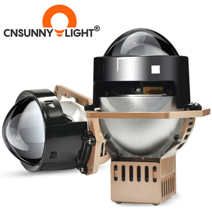 Yüksek güç 120W LED projektör Bi Lens lazer Faro LED yüksek düşük işın Proyector Turboes Led farlar Faros araç aydınlatma sistemi, - Product Image 1