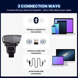 Eyoyo Ring Finger 2D Mini Pocket <strong>Bar</strong> QR <strong>Code</strong> Reader Wearable Portable Barcode <strong>Scanner</strong> for <strong>Android</strong> IOS iPhone - Product Image 6