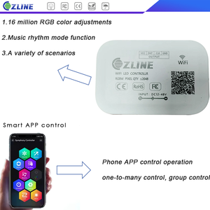 Wi-Fi умный светодиодный контроллер беспроводной RGB & настраиваемый белый контроль для интеллектуальных систем освещения - Product Image 3