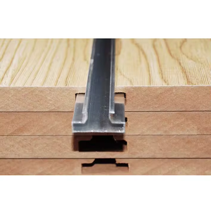 Tấm panel slatwall trưng bày hàng hóa, thiết kế tùy chỉnh bán buôn HiKUYA, nhiều kiểu dáng khác nhau, mặt melamine, có rãnh, dành cho cửa hàng bán lẻ - Product Image 5