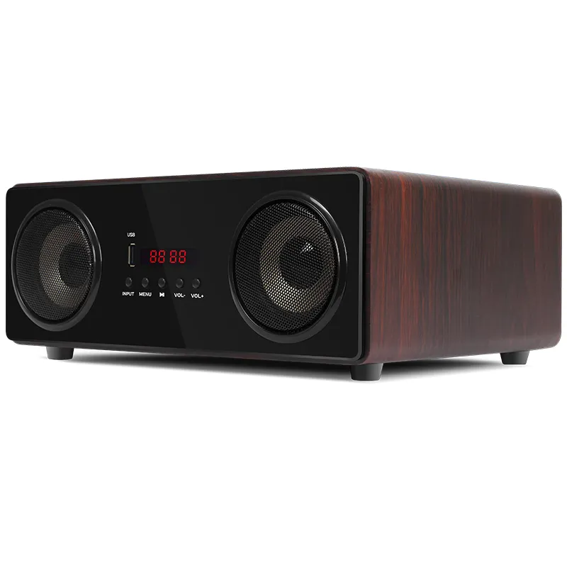 Neuankömmling 2.1 Kanal 80W Bluetooth Holz Desktop Home Audio Lautsprechers ystem