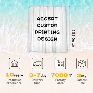 Hot Bán Thiết Kế Hiện Đại Polyester Rèm Cửa Tắm Với 12 Móc Chống Thấm Nước Cổ Điển Chuỗi Đèn Cho Phòng Tắm & Khách Sạn - Product Image 4