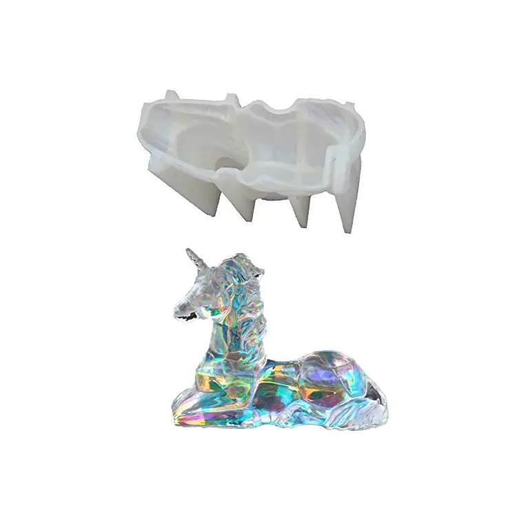 Molde 3d de unicórnio para cavalo-marinho, adequado para decoração de casa, joias, resina epóxi para moldes de silicone