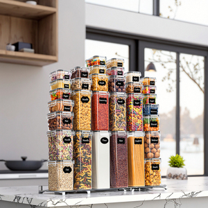 0.24l-2. 8L Transparent <strong>PP</strong> Storage tank 32-piece Set, Food Preservation and Sundries Finishing, to Solve the Kitchen Storage. - Product Image 1