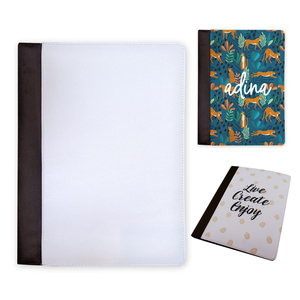 Prensa en caliente Impresión personalizada Tamaño A4 Lienzo en blanco Carpeta de archivos Carpeta de anillas para documentos Padfolio Sublimación Cuaderno Bloc de notas Portafolio - Product Image 1