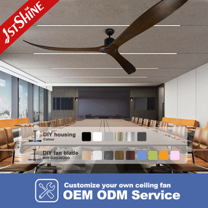 1stshine 100英寸风扇天花板学校大智能木质大吊扇带遥控器 - Product Image 4