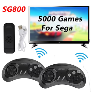 Console di gioco retrò SG800 Console Wireless 2.4G integrato 5000 classico <span class=keywords><strong>Controller</strong></span> Gamepad Video Stick per Sega Mega Drive - Product Image 1
