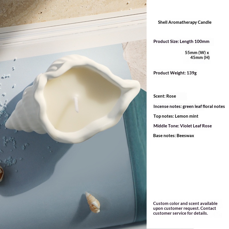 Bougie d'aromathérapie en coquille de type A