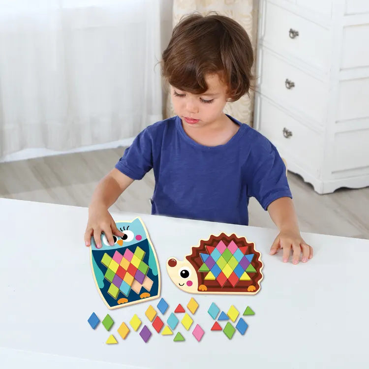 Holz spielzeug Mosaik Puzzle